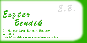 eszter bendik business card